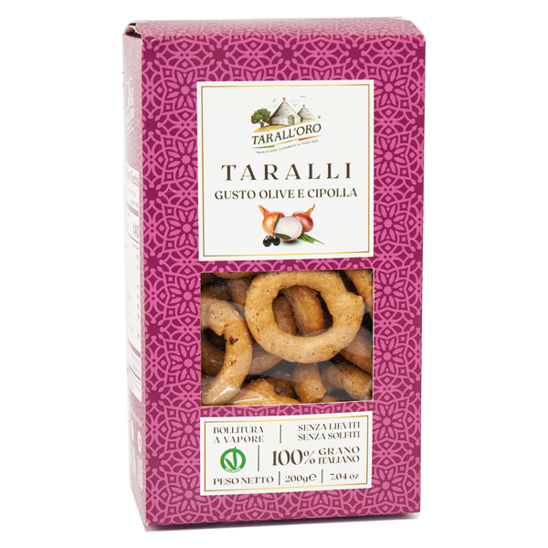 Olive and Onion Infused Taralli Crackers