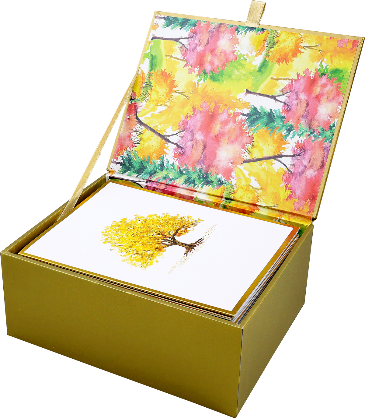 Watercolor Trees Premium Note Cards