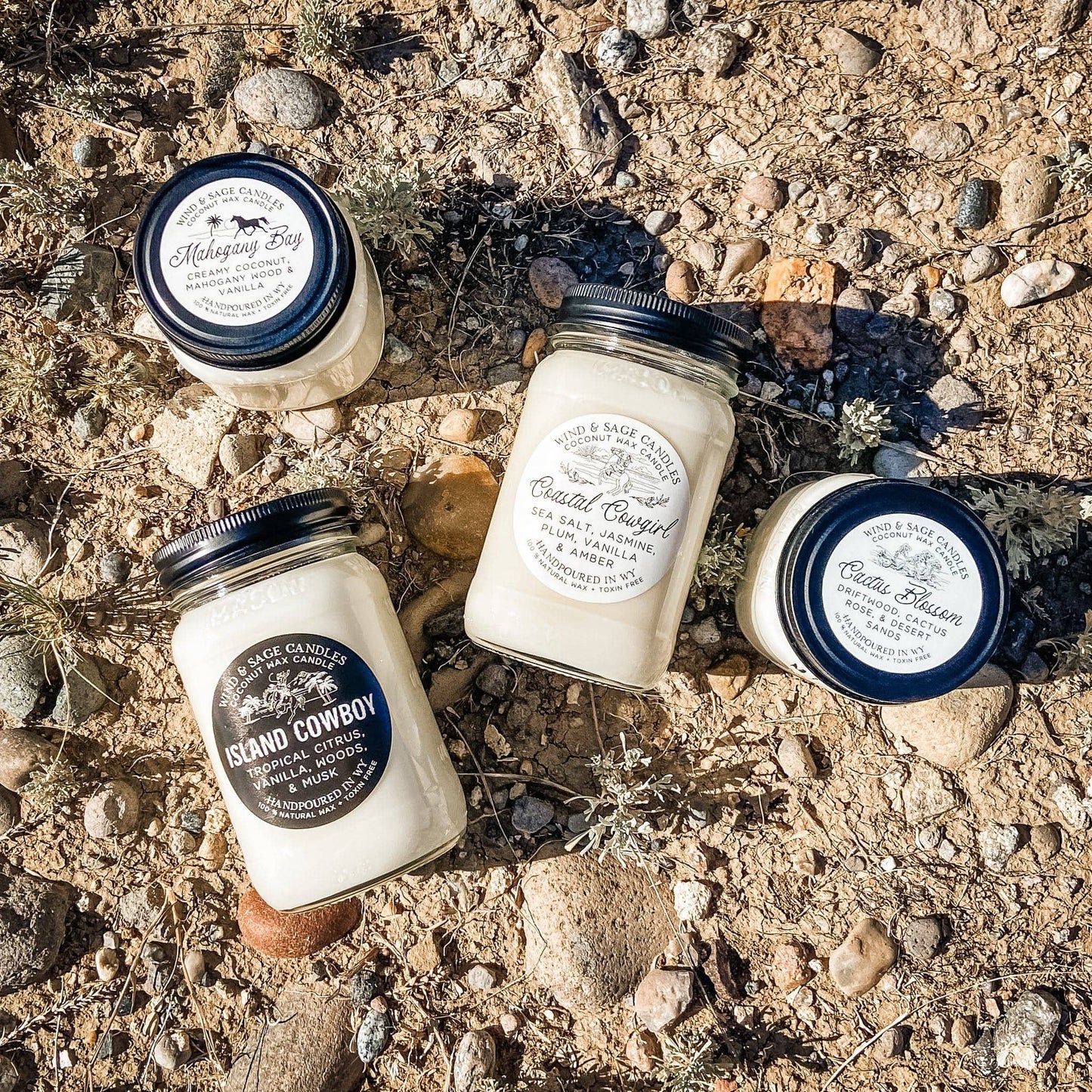 Coastal Cowgirl Mason Jar Candle, 100% Natural Wax: Large