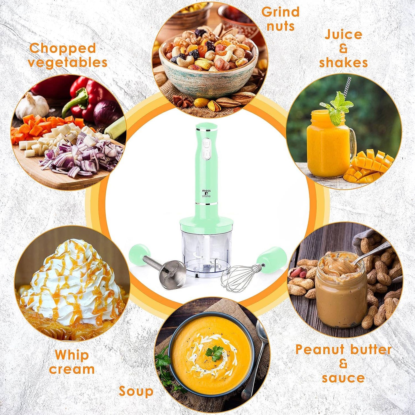 Hand Blender Electric With Add On's - Black