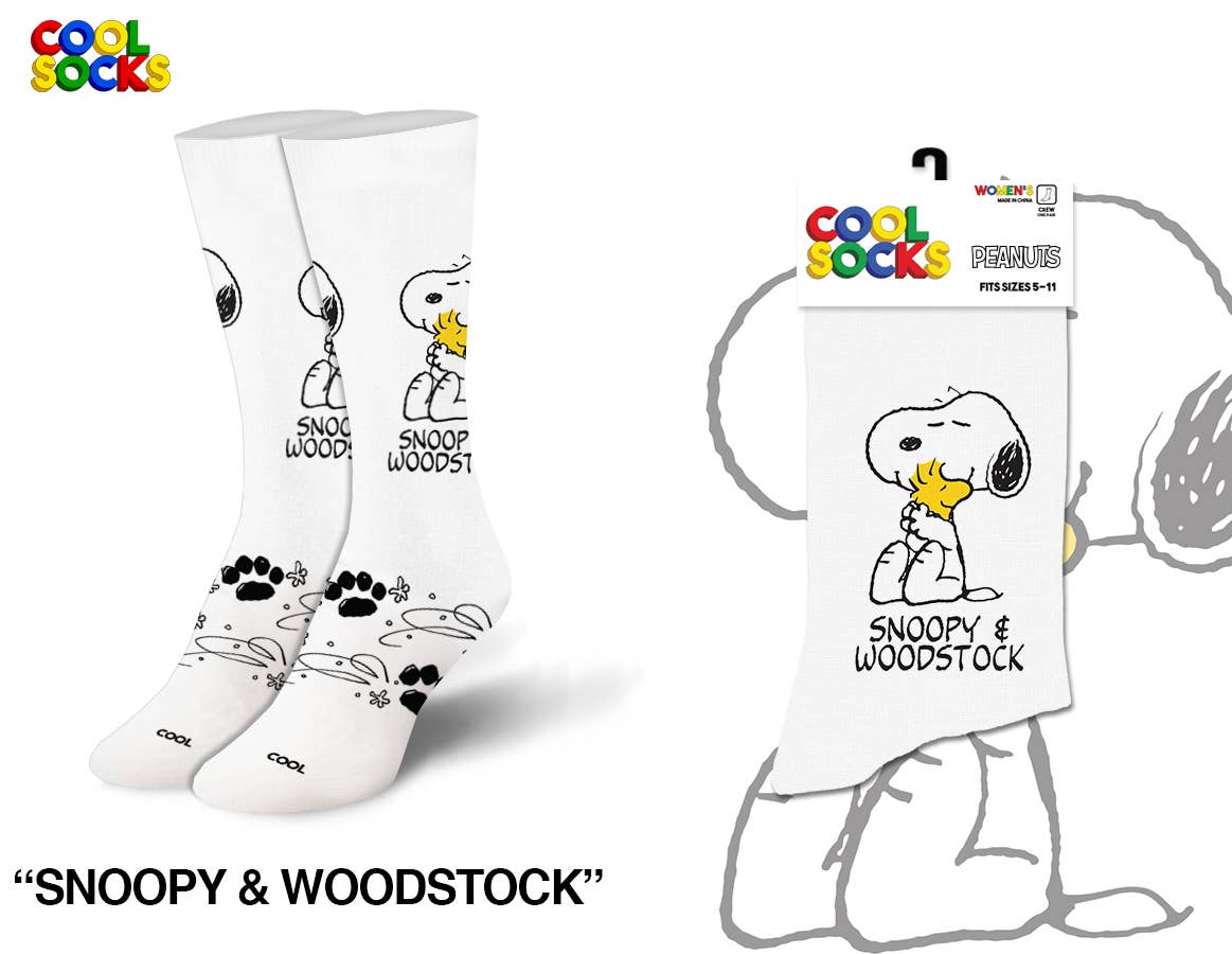 Snoopy & Woodstock - Womens Crew Folded