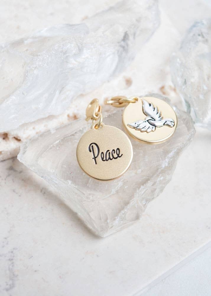 Dove “peace”- Gold 2-tone Medallion