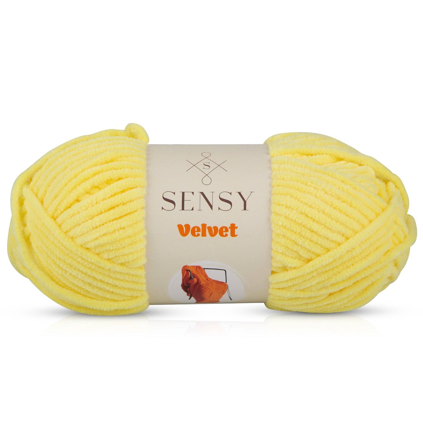 Sensy Velvet Yarn, Blanket Yarn, 3.5 oz, 132 Yards, Gauge 5 Bulky: Baby Blue / 1 Skein