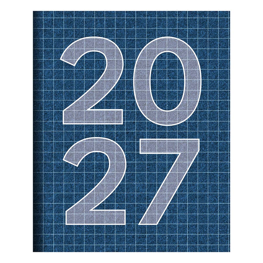 2027 Naval Grid Large Monthly Planner