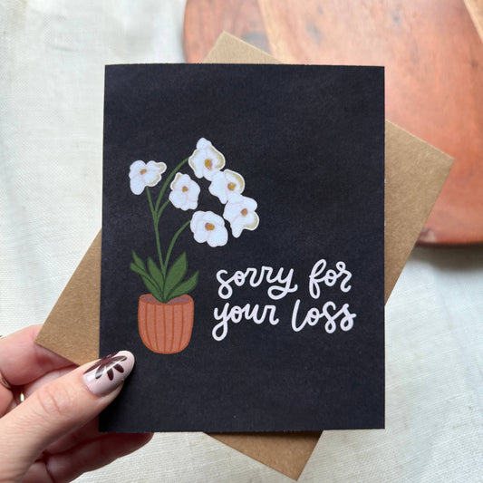 "Sorry for your loss" Sympathy Card