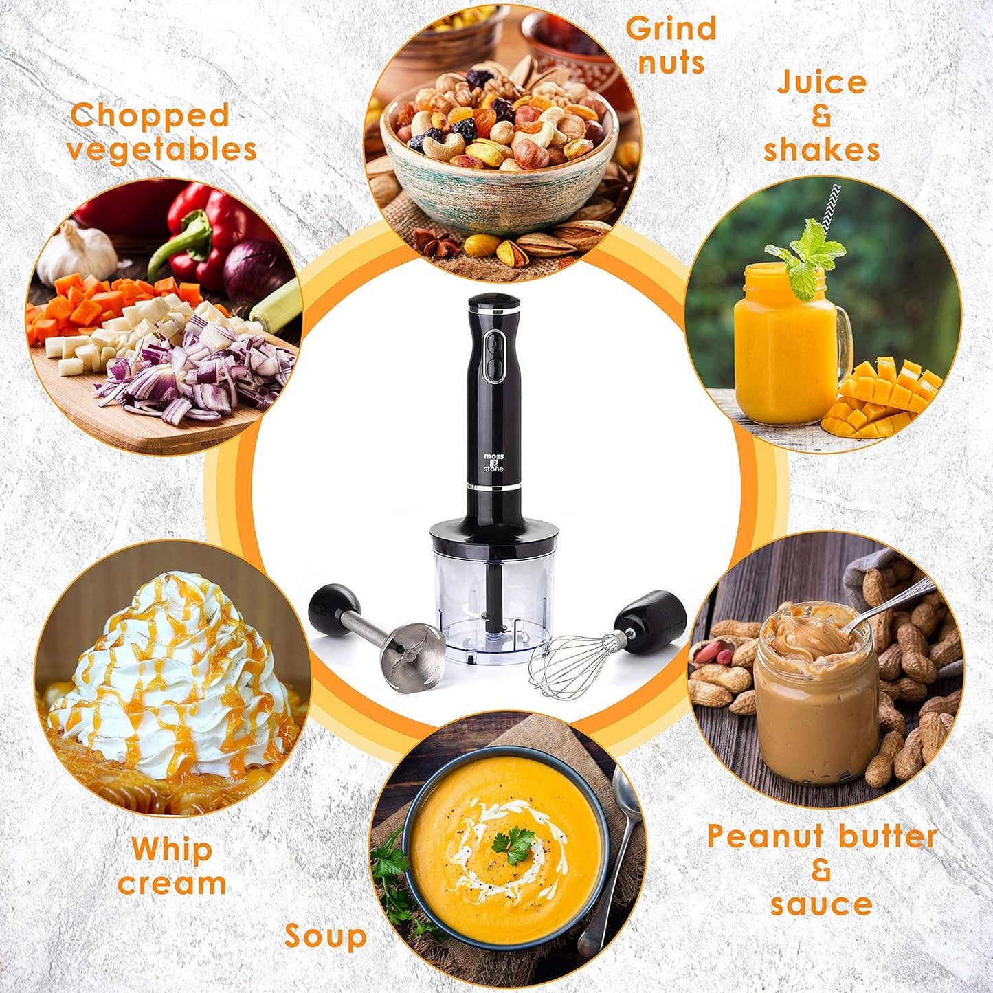 Hand Blender Electric With Add On's - Black