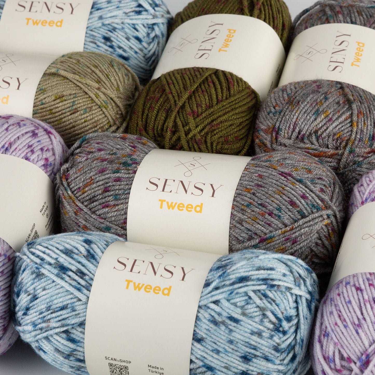 Sensy Tweed Yarn, 3.5 oz, 214 Yards, Gauge 4 Medium: Purple / 1 Skein
