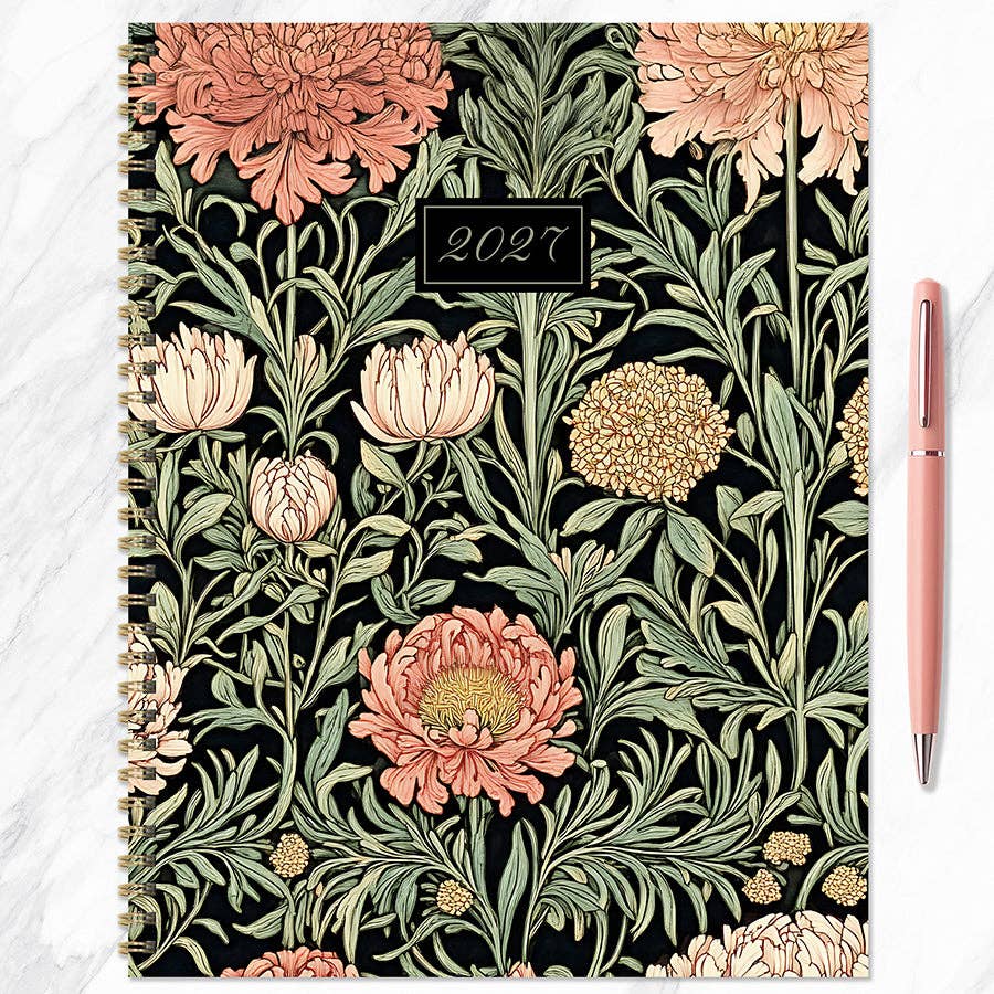 2027 Formal Flowers Large Weekly Monthly Planner