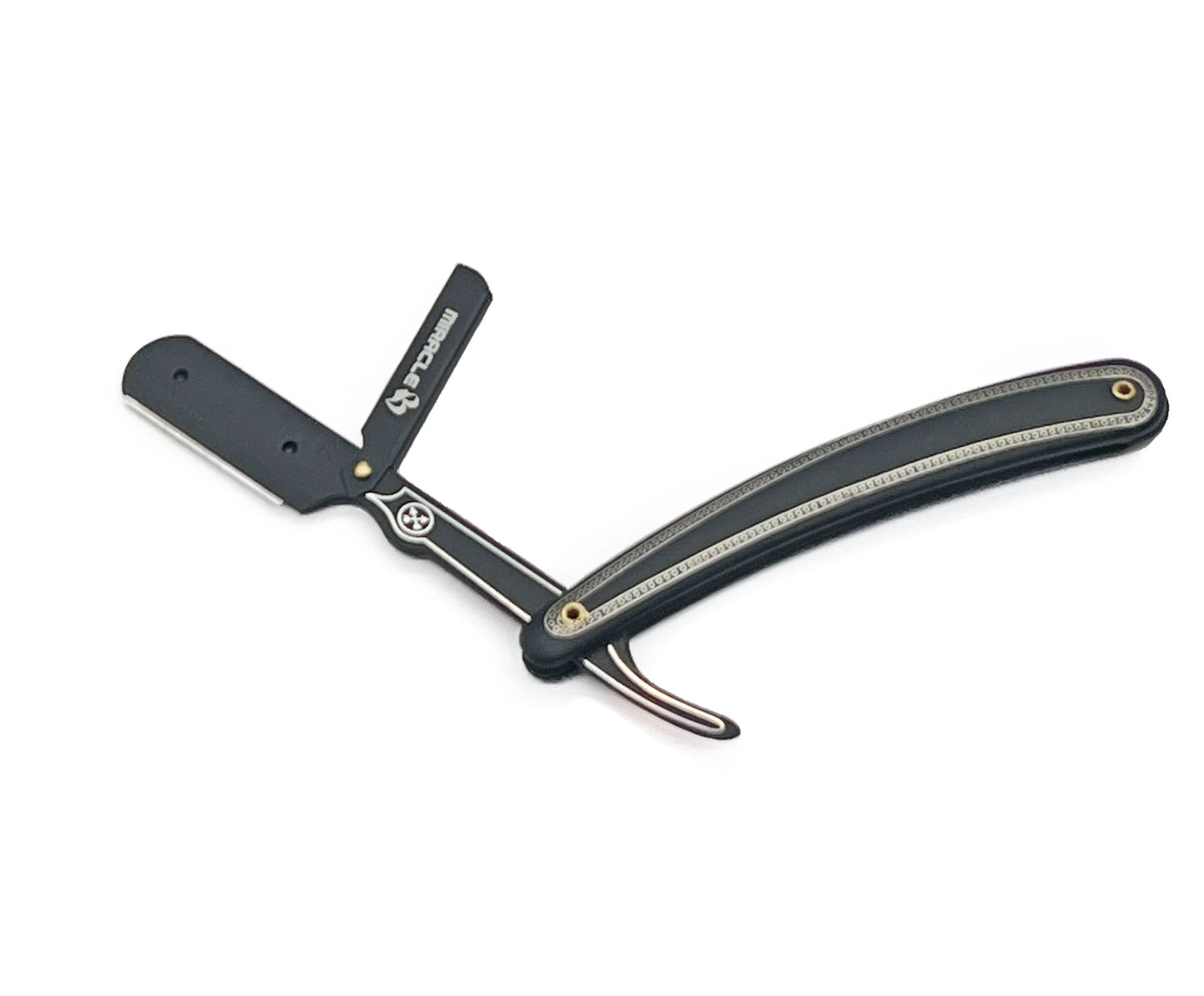 Straight Razor - Barber Razor with Black Fancy Wooden Handle
