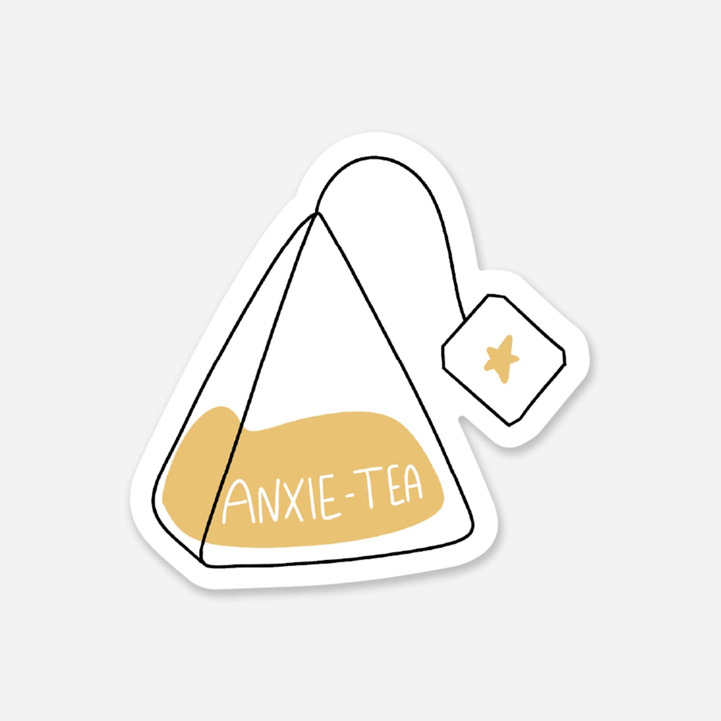 Anxie-tea Teabag 2.5 x 2.5 in - Everyday Sticker