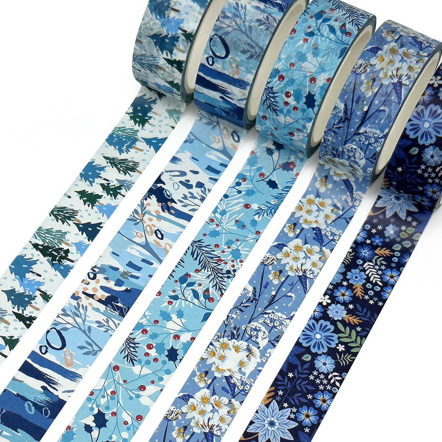 Wrapables Winter Season Washi for Arts & Crafts: Blue Winter