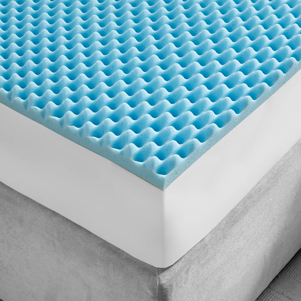 Cooling Gel Memory Foam Mattress Topper 1.5" or 3": Queen / 1.5" Thick