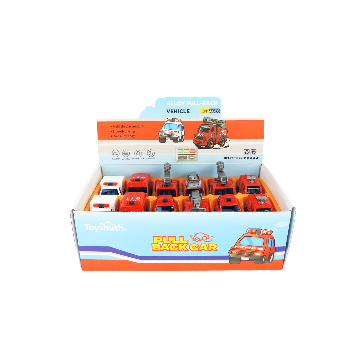 Alloy Alley Medium Diecast Pull-Back Rescue Vehicle