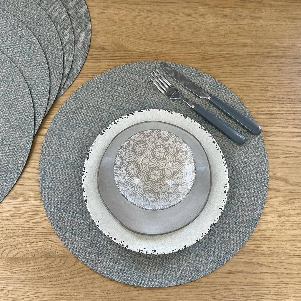 Novotela Texture Placemat Rectangular, Round, Stone: Toffee / Rectangular