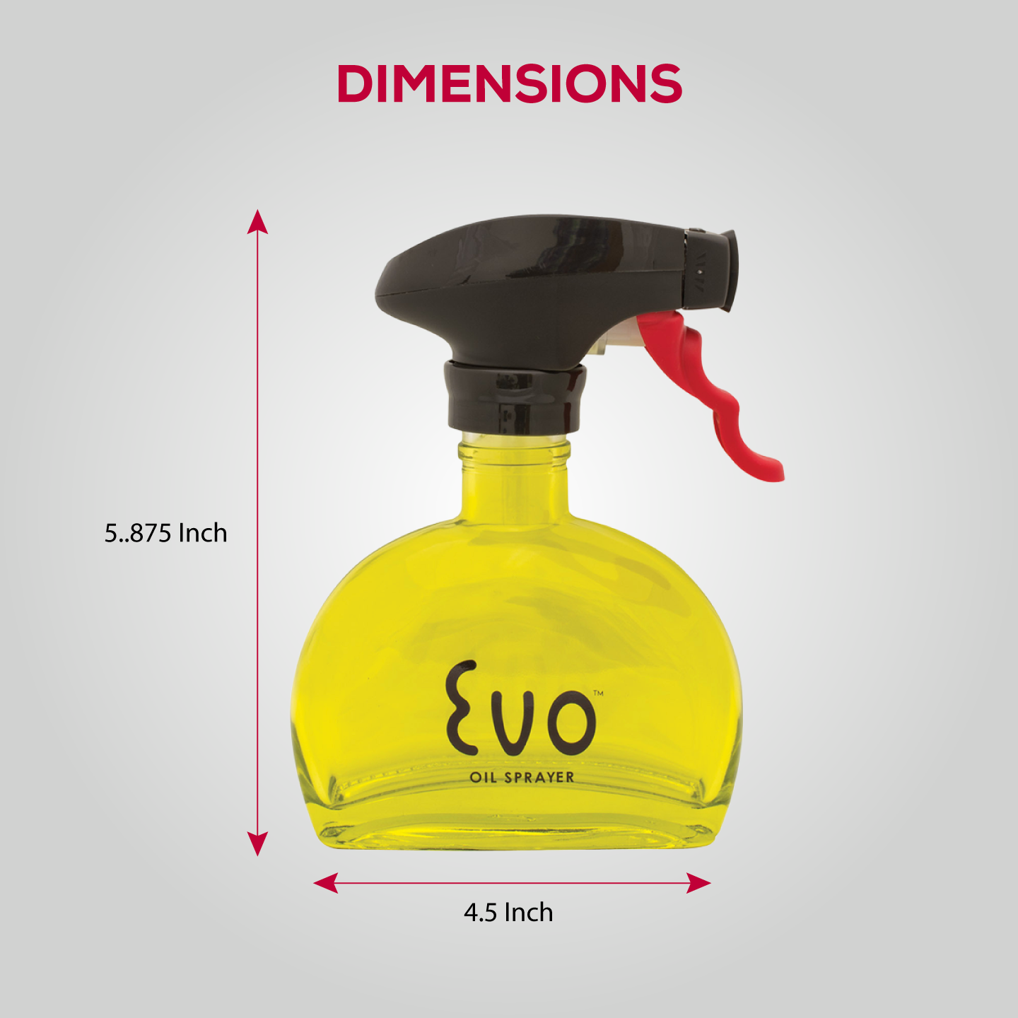 Evo Glass Oil Sprayer Bottle, 6oz: Yellow