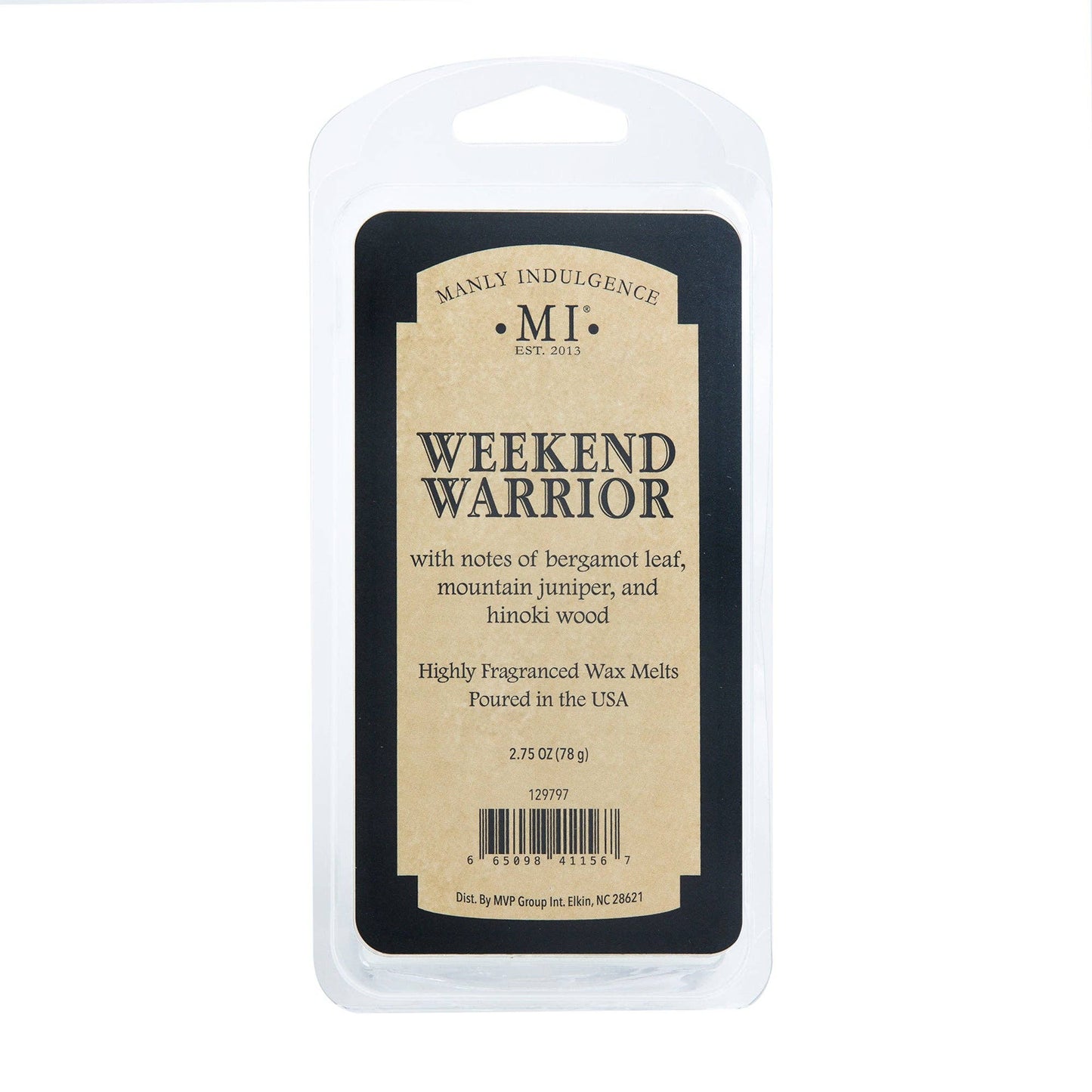 Weekend Warrior, Manly Indulgence Wax Melts, 2.75 oz