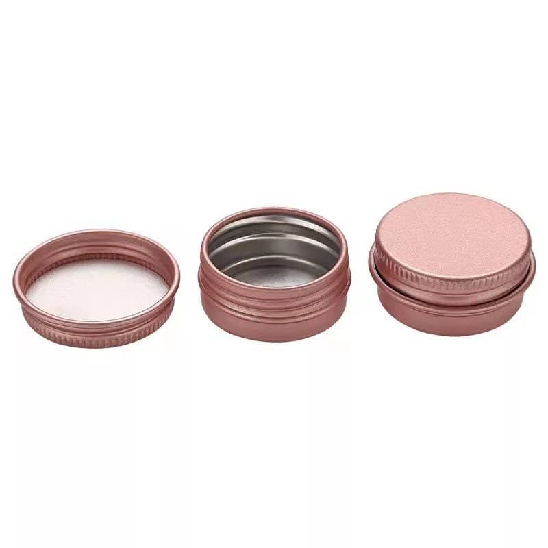 Round Tin Box 30ML Jar (47*24mm) Rose Gold Cosmetics Case