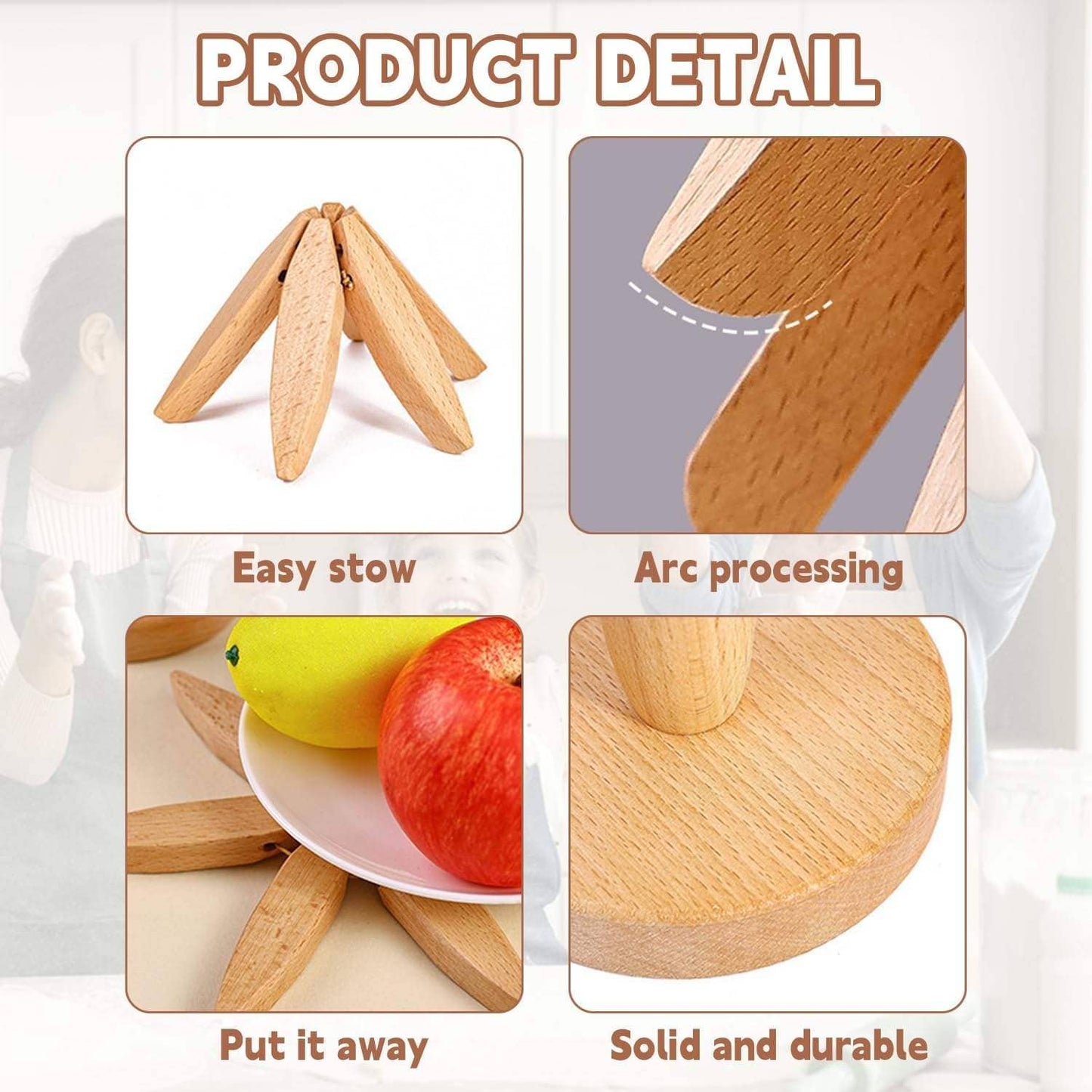 Foldable Heat Resistant Pads Kitchen Table  Trivets(10 Sets)