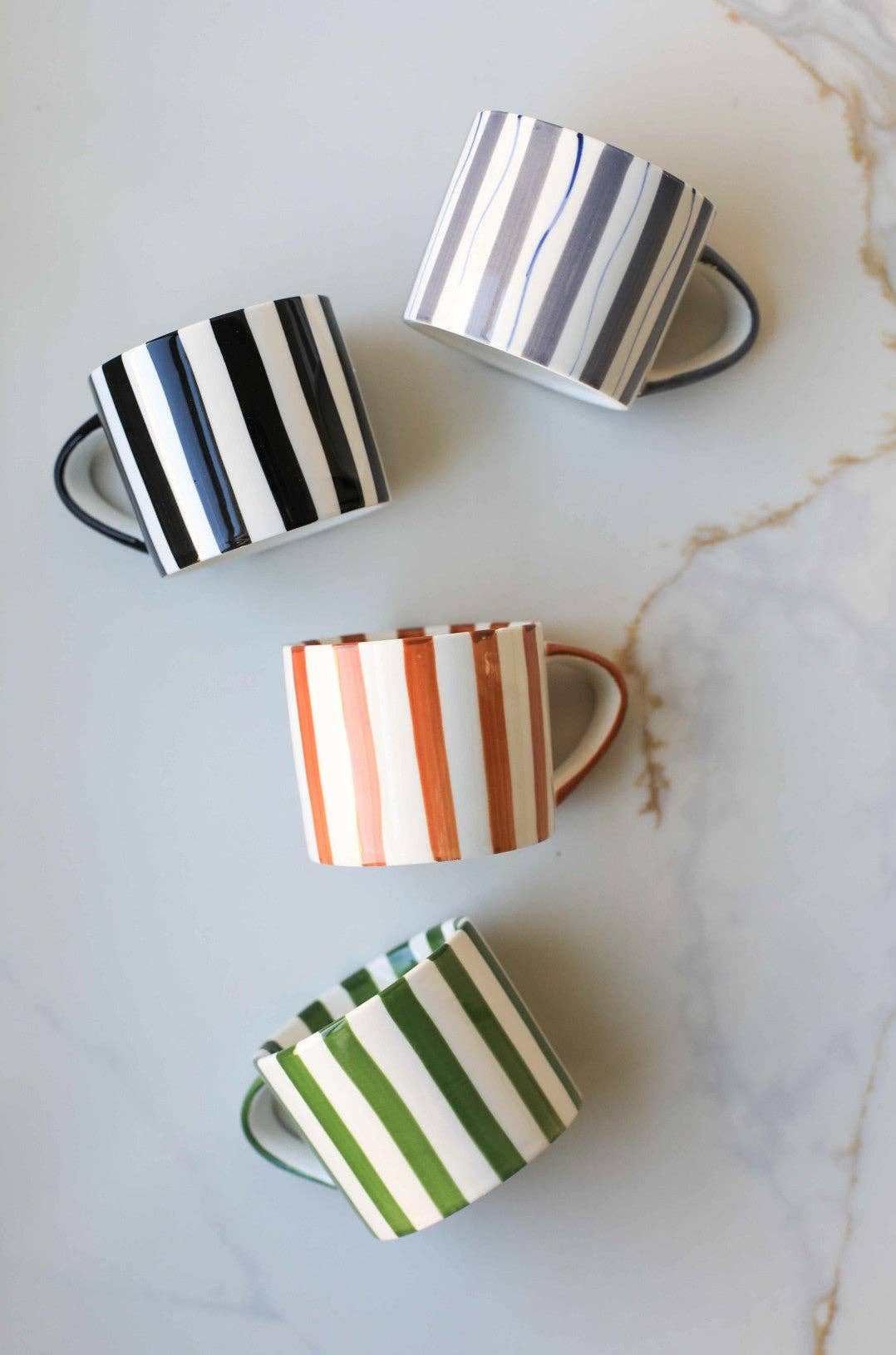 Simple Striped Mugs: Red