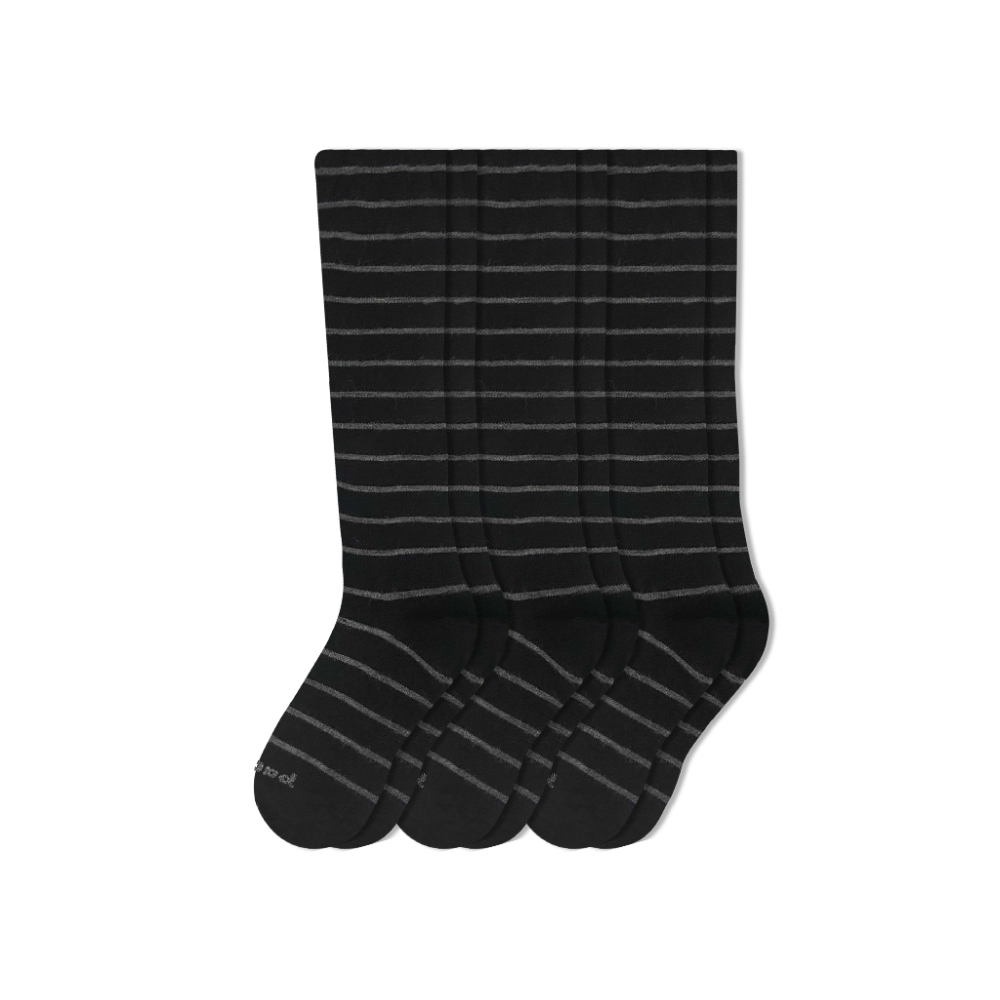 Men's Compression Socks: SOLID/Gray & SOLID/Charcoal & SOLID/Black / Medium / Large (US: 7 - 10)