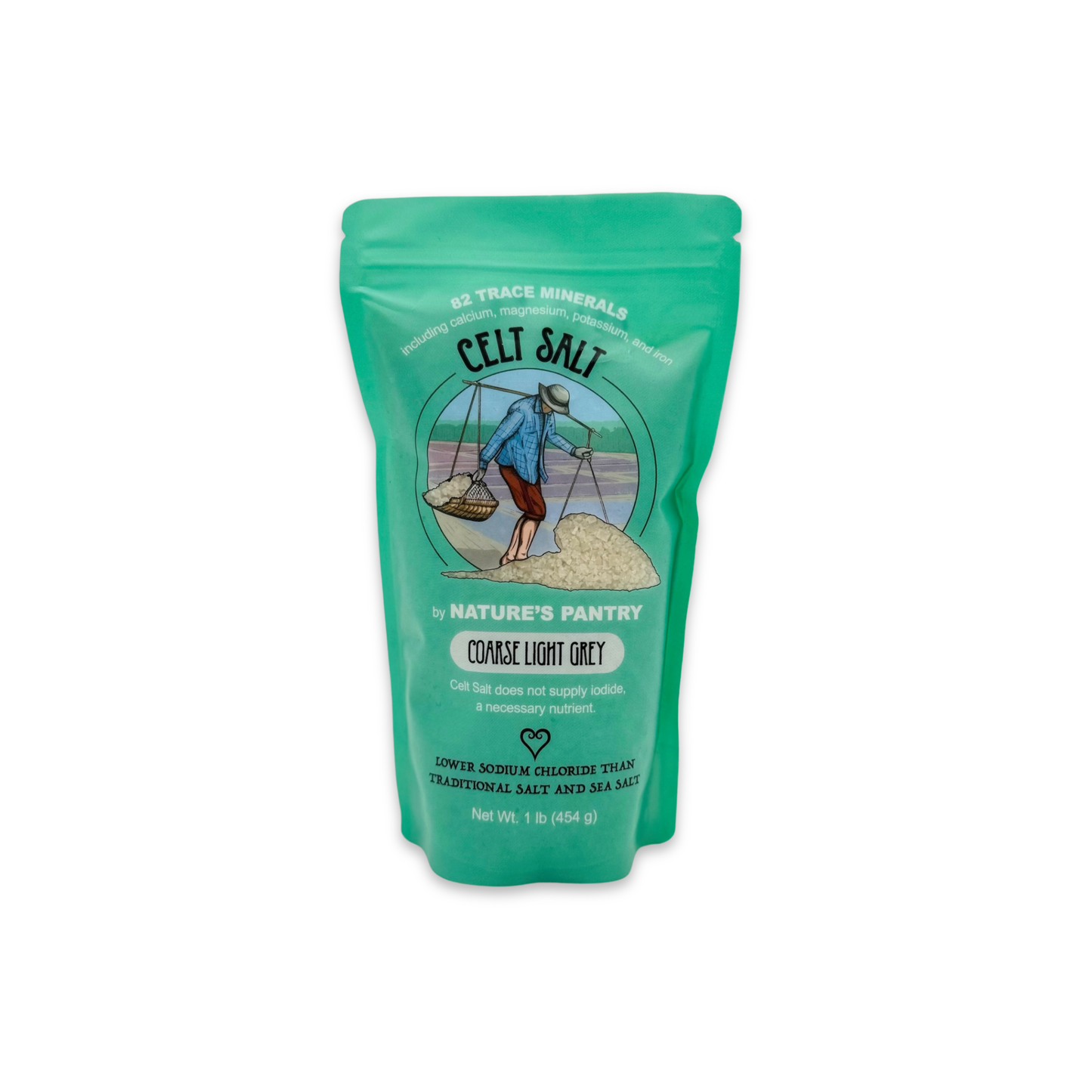 Celtic Sea Salt, Coarse Light Grey- 1 lb(16 oz) Resealable Bag