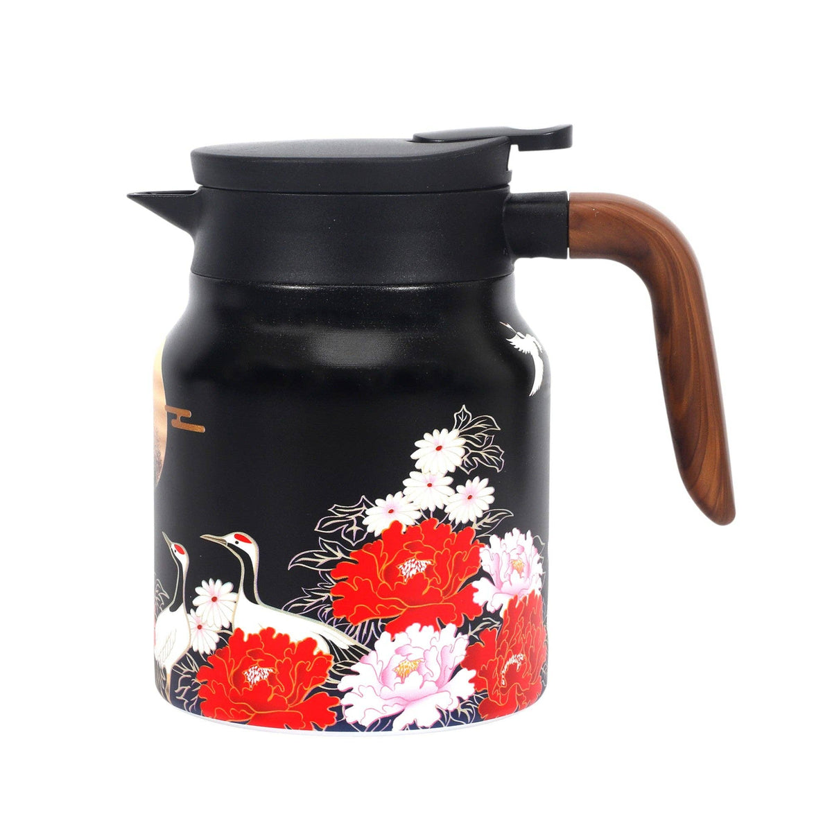 32oz Thermal Tea Kettle with Infuser Crane Peonies