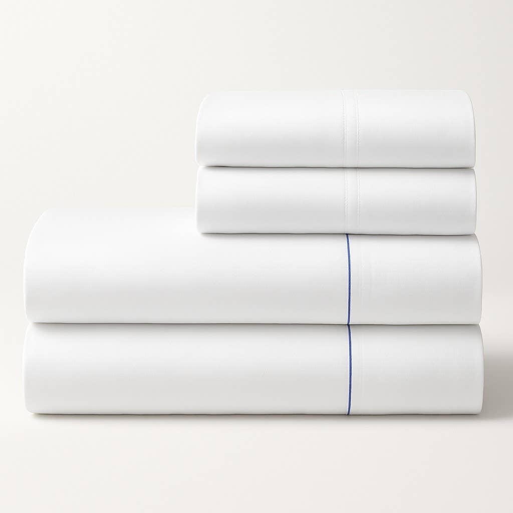 Bed Sheets - 100% Cotton - 300TC - Percale: Queen Set