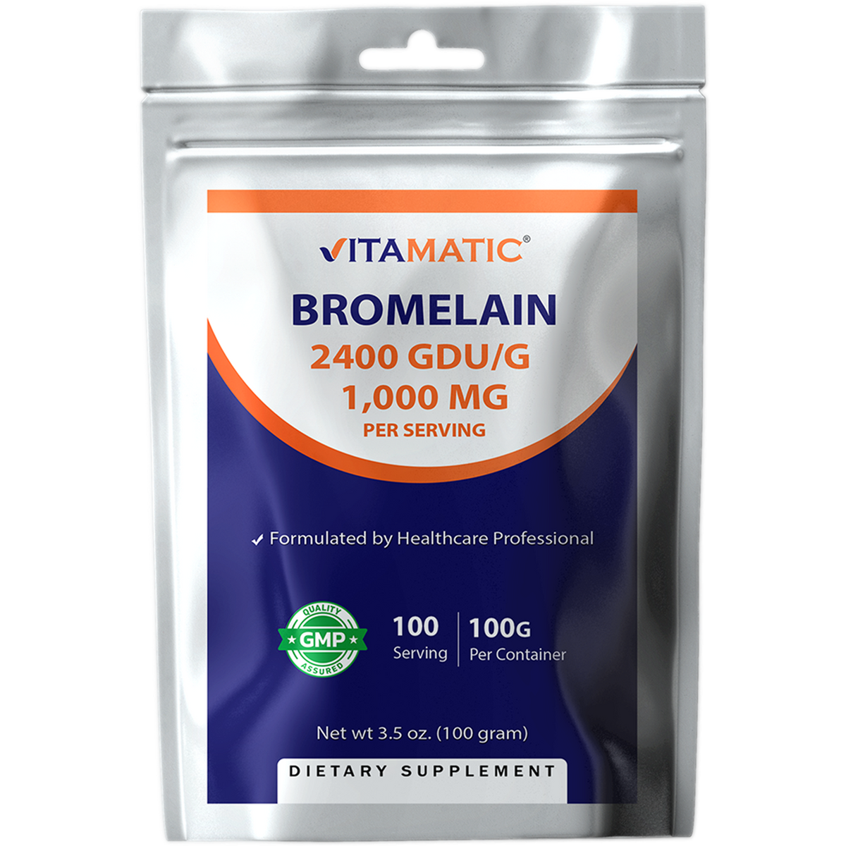 Vitamatic Bromelain Powder | Digestive Enzyme | 100g
