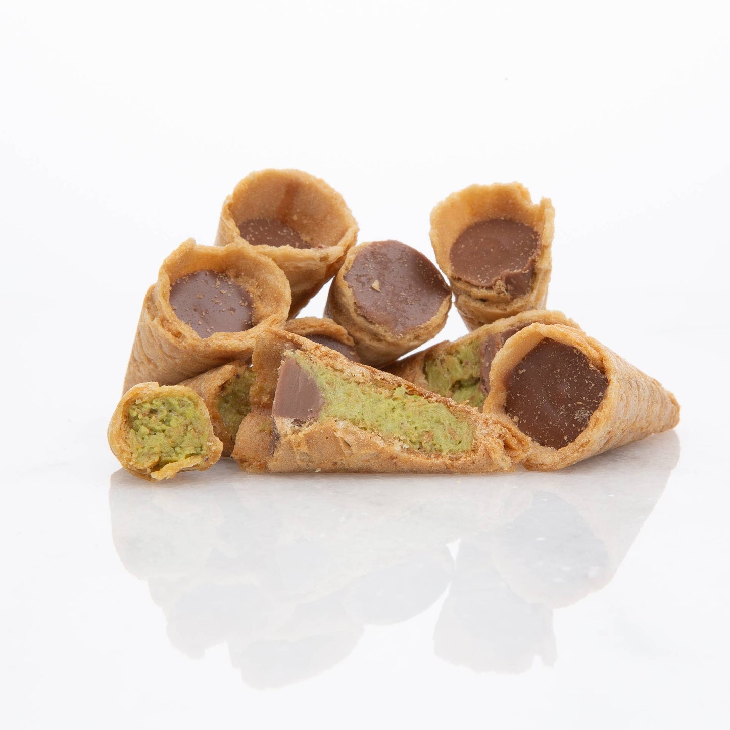 Dubai Chocolate Bite Size Mini Cones  - 12 Packs in 1 Case