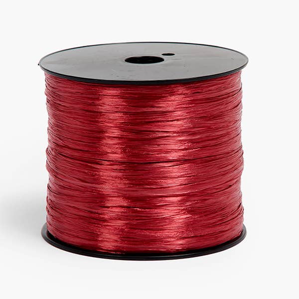 Pearlized Raffia Ribbon: Red Pearlized / 1 Pack / 500 yards