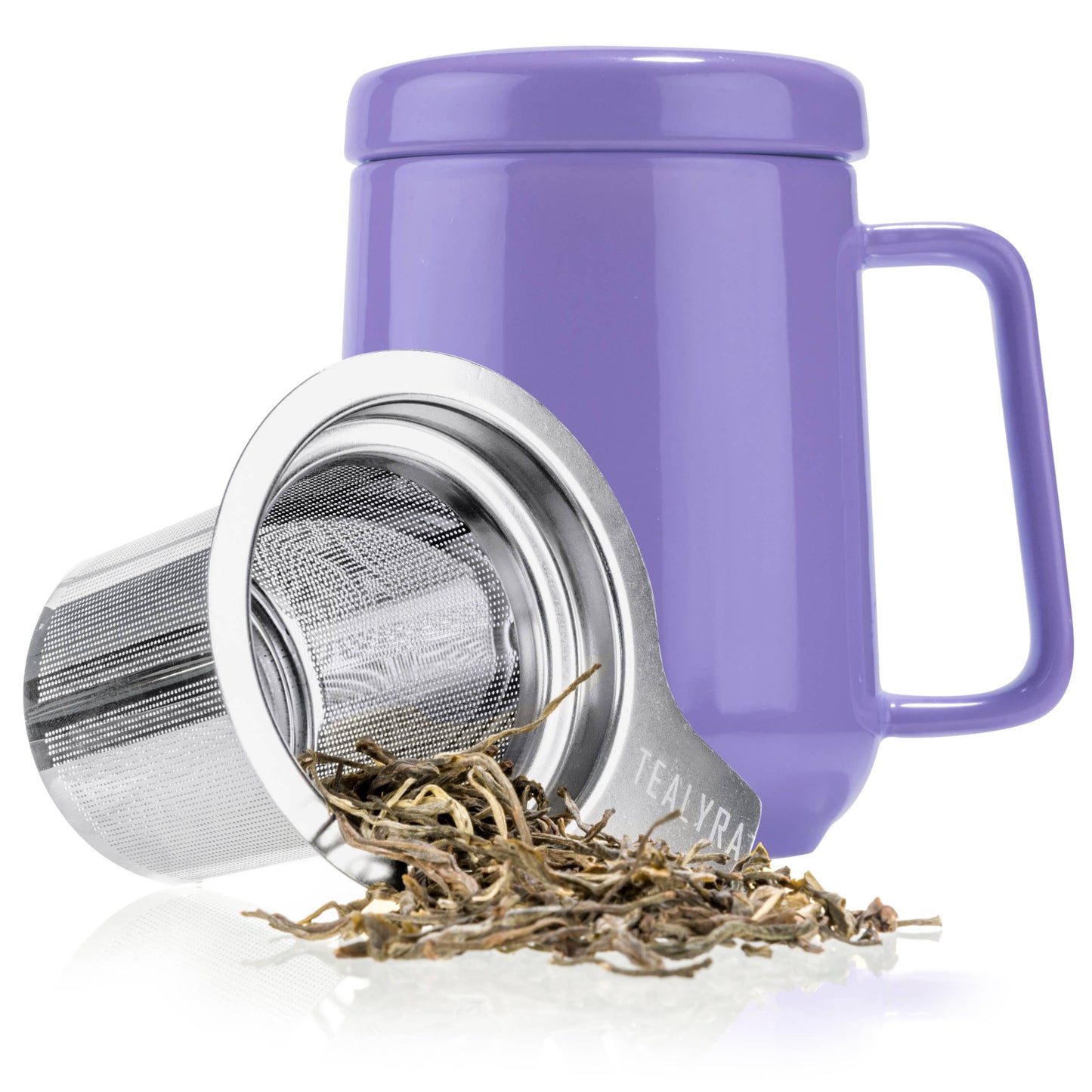Peak Porcelain Ceramic Mug With Metal Infuser 19oz: Red