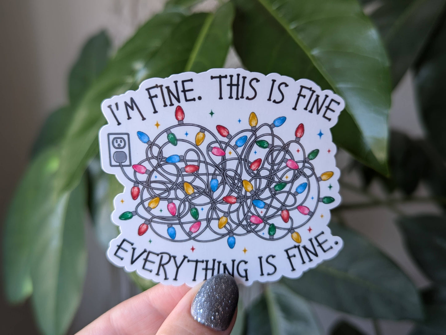 I'm fine this is fine everything is fine, Christmas stickers: Loose