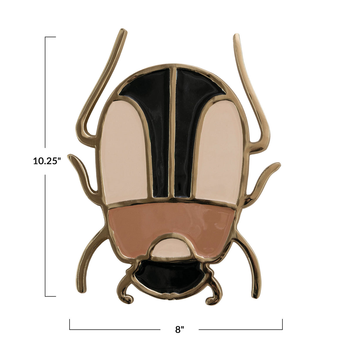 Enameled Cast Aluminum Beetle Shaped Trivet