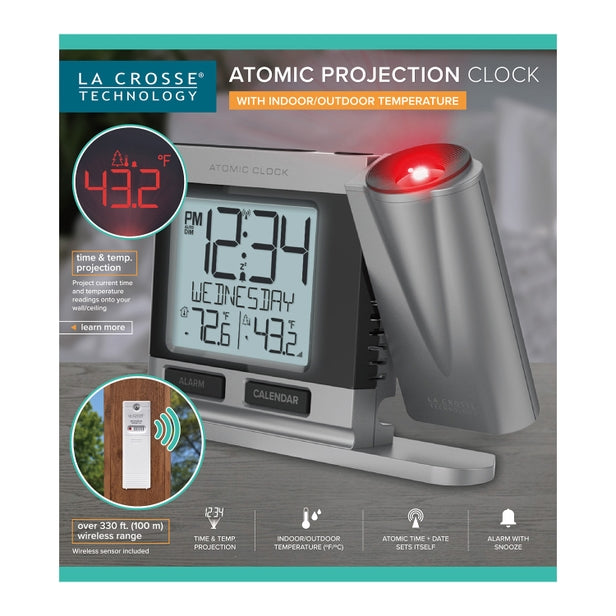 ALARM CLOCK PROJECTION DIGITL SLV