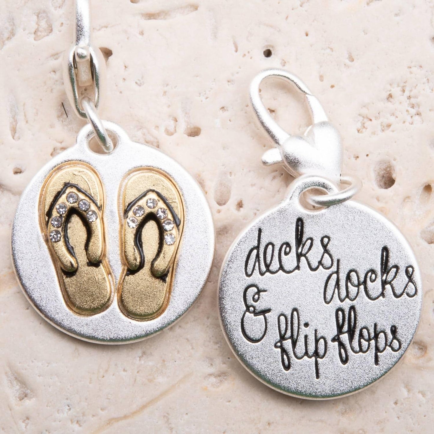 Medallion Charm - Flip Flops - AMANDA BLU