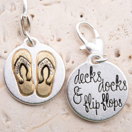 Medallion Charm - Flip Flops - AMANDA BLU