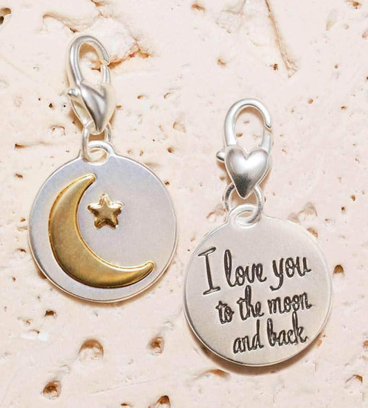 Medallion Charm - Moon - AMANDA BLU