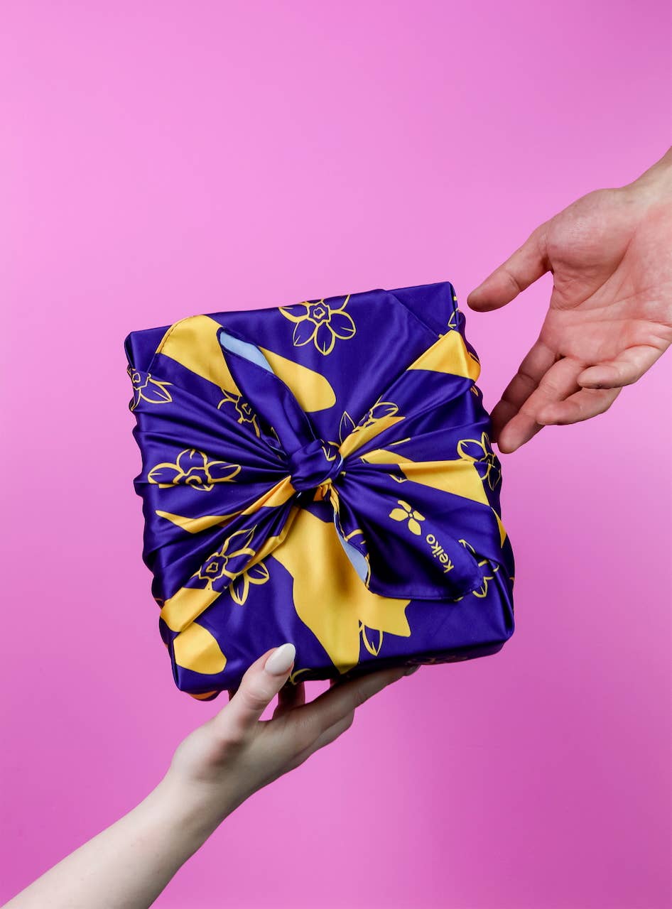 Furoshiki Reusable Japanese Fabric Gift Wrap Narcissus