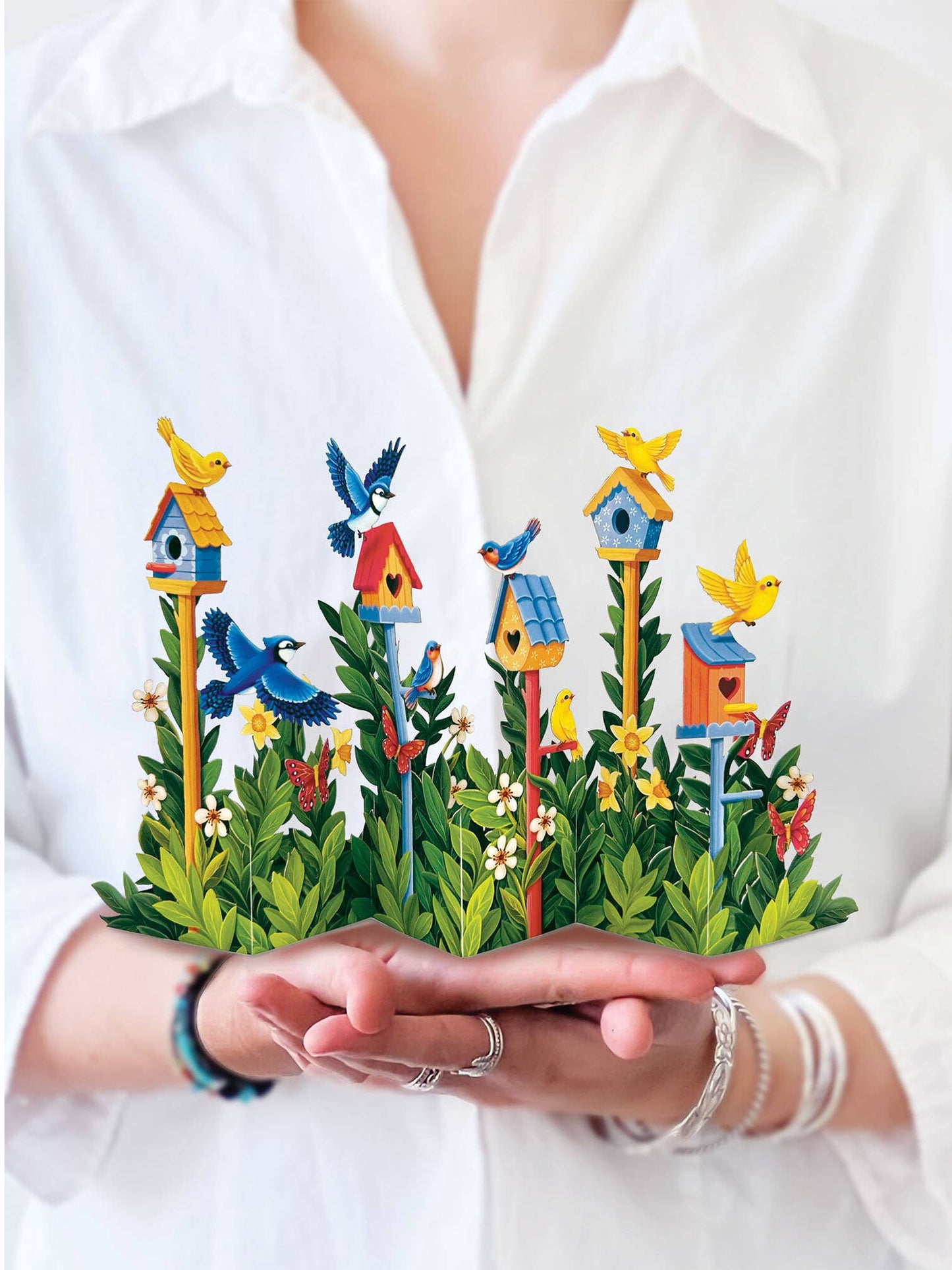 Mini Birdhouse Garden (10 Pop-up Greeting Cards)