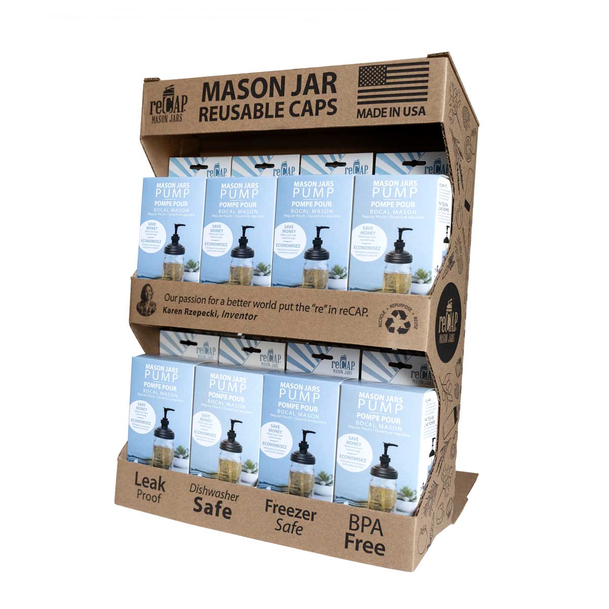 Mason Jar Pump Lid, by reCAP®- Sidekick of 16: Natural