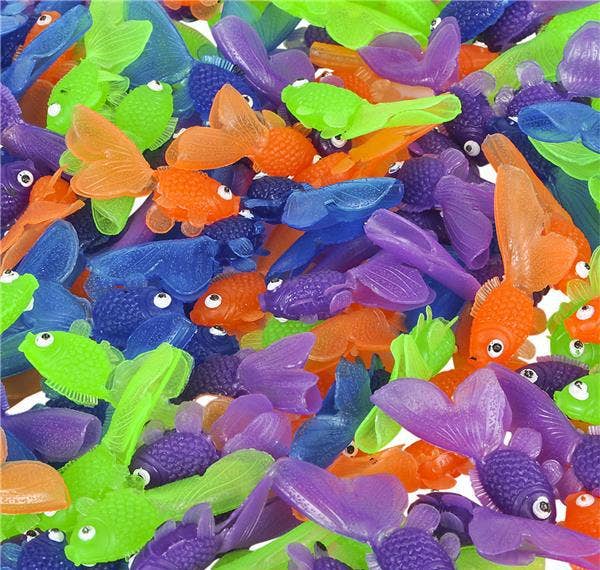 ASSORTED COLOR VINYL GOLDFISH LLB kids toys