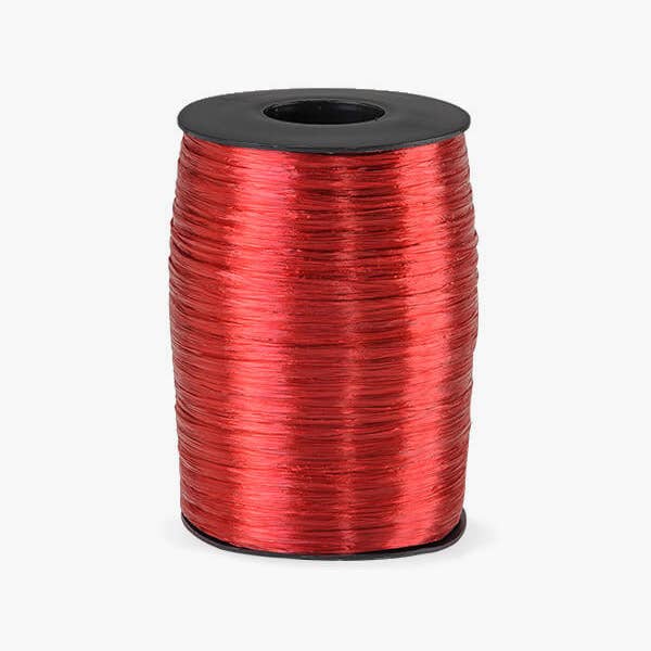 Pearlized Raffia Ribbon: Red Pearlized / 1 Pack / 500 yards