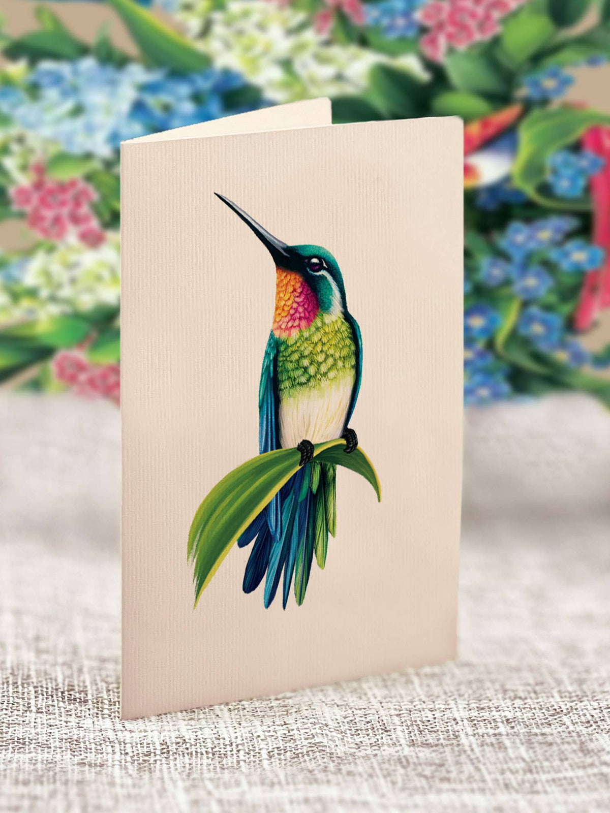 Mini Hummingbird Oasis  (10 Mini Pop-up Greeting Cards)