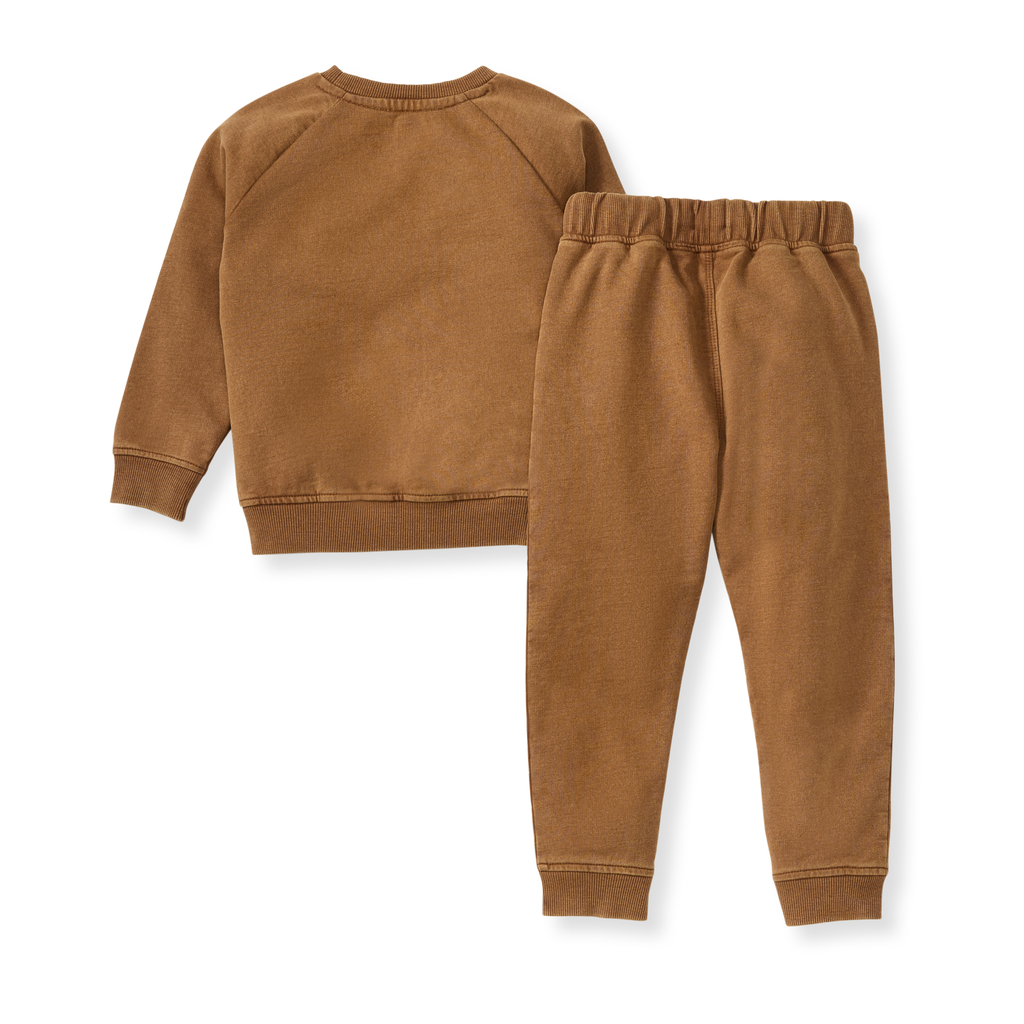 Acid Wash Football Toddler Sweatshirt Set: Hunter / 2 Toddler