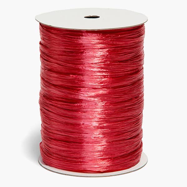 Pearlized Raffia Ribbon: Red Pearlized / 1 Pack / 500 yards