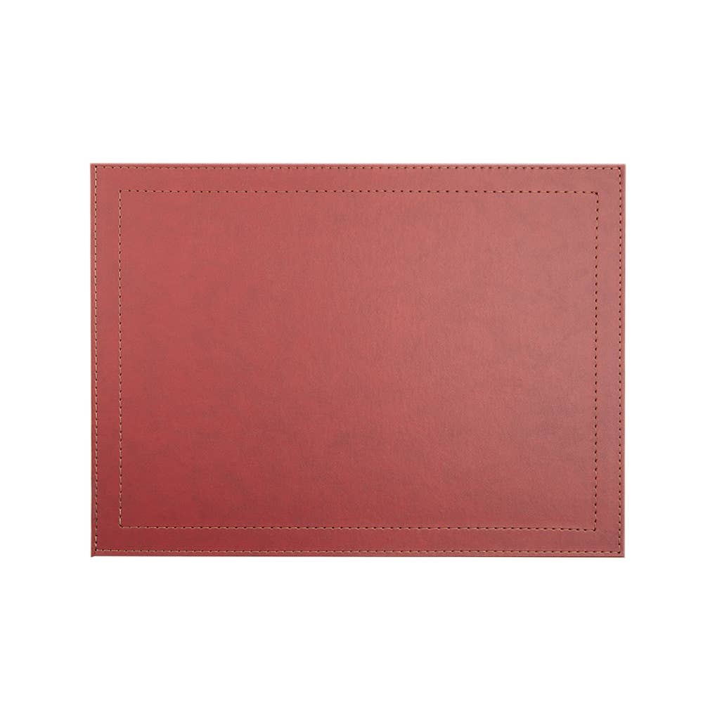 Classic Luxe Placemat Faux Leather: Brown Marble