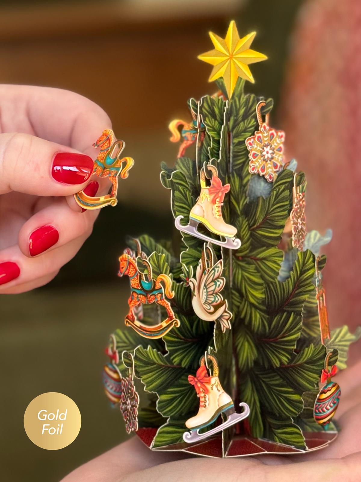 Mini Christmas Tree (10 Mini Pop-Up Greeting Cards)