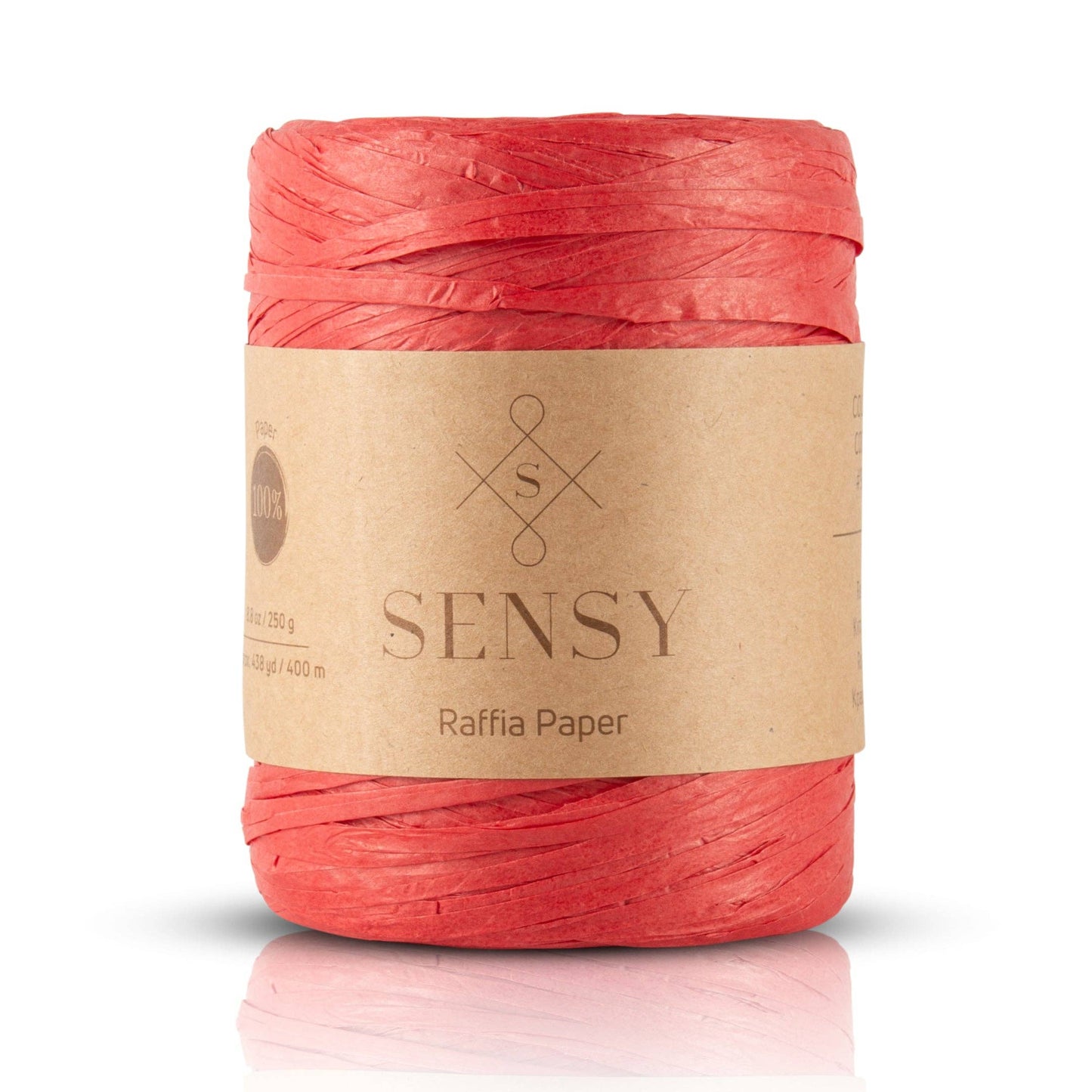 Sensy Premium 438 yards %100 Paper Raffia Paper: Natural