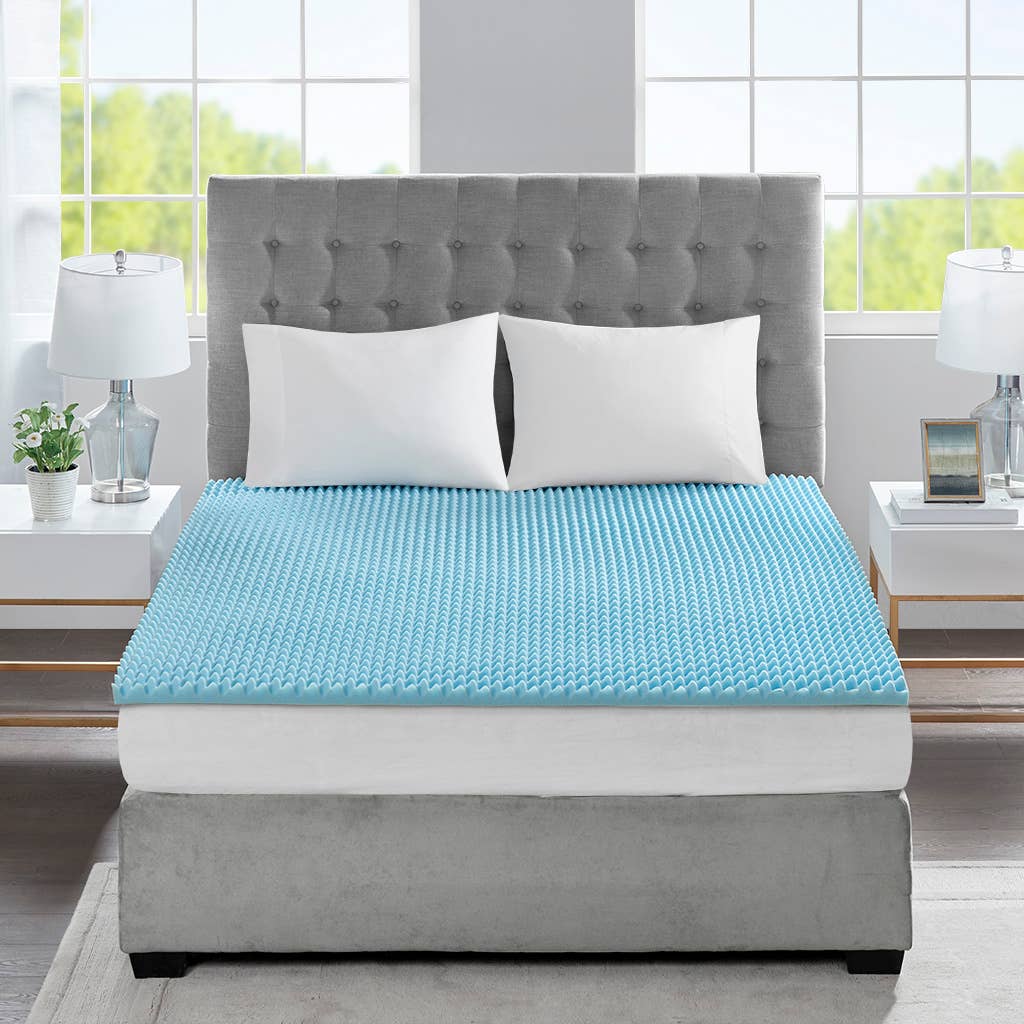 Cooling Gel Memory Foam Mattress Topper 1.5" or 3": Queen / 1.5" Thick