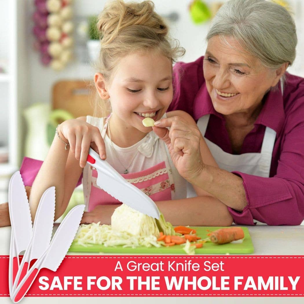 Safety Knife Set for Kids - 3 Piece: Red